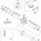 FC 350 ENGINE Коленвал и поршень