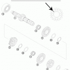 TC 250 ENGINE Трансмиссия-ведомый вал