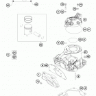 TE 125 ENGINE Цилиндр,головка цилиндров