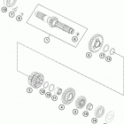 FE 250 ENGINE Трансмиссия-ведомый вал
