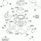 TC 250 ENGINE Цилиндр,головка цилиндров