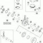 FE 350 ENGINE Коленвал и поршень