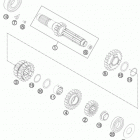 FE 250 ENGINE Трансмиссия-ведомый вал