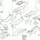 WR 125-CR 125 Panel, fenders, seat