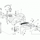 WR 125-CR 125 Gas tank, panel