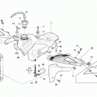 WR 125-CR 125 Gas tank, panel