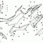 CR 65 Panel, fenders, seat