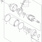 LT-F250 Quad Runner 2WD Starting motor (model y / k1)