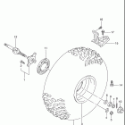 LT-F250 Quad Runner 2WD Заднее колесо левое