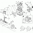 WR 250-WR 250 U.S.A. Cylinder head, cylinder, piston, crankshaft