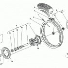 CR, WR, WR U.S.A. 125 Заднее колесо