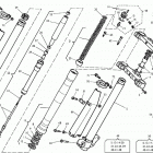 CR, WR, WR U.S.A. 125 Front fork assembly
