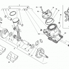 CR, WR, WR U.S.A. 125 Cylinder head, cylinder, piston, crankshaft -