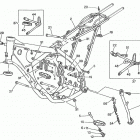 CR, WR, WR U.S.A. 125 Frame, foot rests