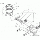 TE 570-SM 570 R Piston, crankshaft