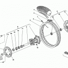 WR, CR 125 Заднее колесо