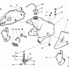 WR, CR 125 Gas tank, panel
