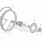 TE 410-610 E Dual Purpose-TE 610 E-LT-SM 610 S Переднее колесо
