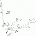 390 DUKE BLACK CHASSIS Центральная стояночная подножка