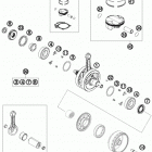 350 EXCF ENGINE Коленвал и поршень