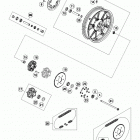 390 DUKE BLACK CHASSIS Заднее колесо