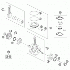 450 XCF ENGINE Коленвал и поршень