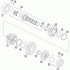 690 DUKE BLACK ENGINE Трансмиссия-ведомый вал