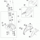 690 DUKE BLACK CHASSIS Бак,сидение