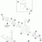 250 SX ENGINE Коленвал и поршень