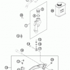 250 XCW CHASSIS Тормозной цилиндр задний