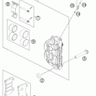 690 DUKE BLACK CHASSIS Передний тормозной суппорт