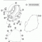 690 DUKE BLACK ENGINE Кожух сцепления