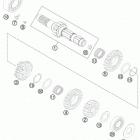 350 SXF ENGINE Трансмиссия-ведомый вал