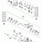 690 DUKE BLACK CHASSIS Соединение рычагов