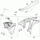 350 XCFW SIXDAYS CHASSIS Бак,сидение