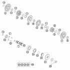 450 XCF ENGINE Трансмиссия 2-контрпривод