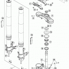1290 SUPERDUKE R BLACK CHASSIS Передняя вилка
