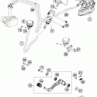 390 DUKE BLACK CHASSIS Тормозной суппорт задний