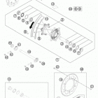 350 XCF CHASSIS Заднее колесо