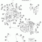 690 DUKE BLACK ENGINE Картер двигателя