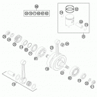 150 SX ENGINE Коленвал и поршень