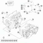 250 XCW ENGINE Картер двигателя