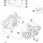 200 XCW ENGINE Картер двигателя