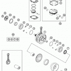 250 XCF ENGINE Коленвал и поршень