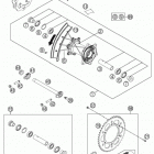 500 XCW CHASSIS Заднее колесо
