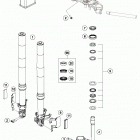 RC 390 WHITE CHASSIS Передняя вилка