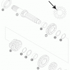 200 XCW ENGINE Трансмиссия-ведомый вал