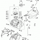 390 DUKE BLACK CHASSIS Бак,сидение