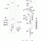 690 DUKE BLACK CHASSIS Передняя вилка