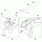 350 SXF CHASSIS Бак,сидение